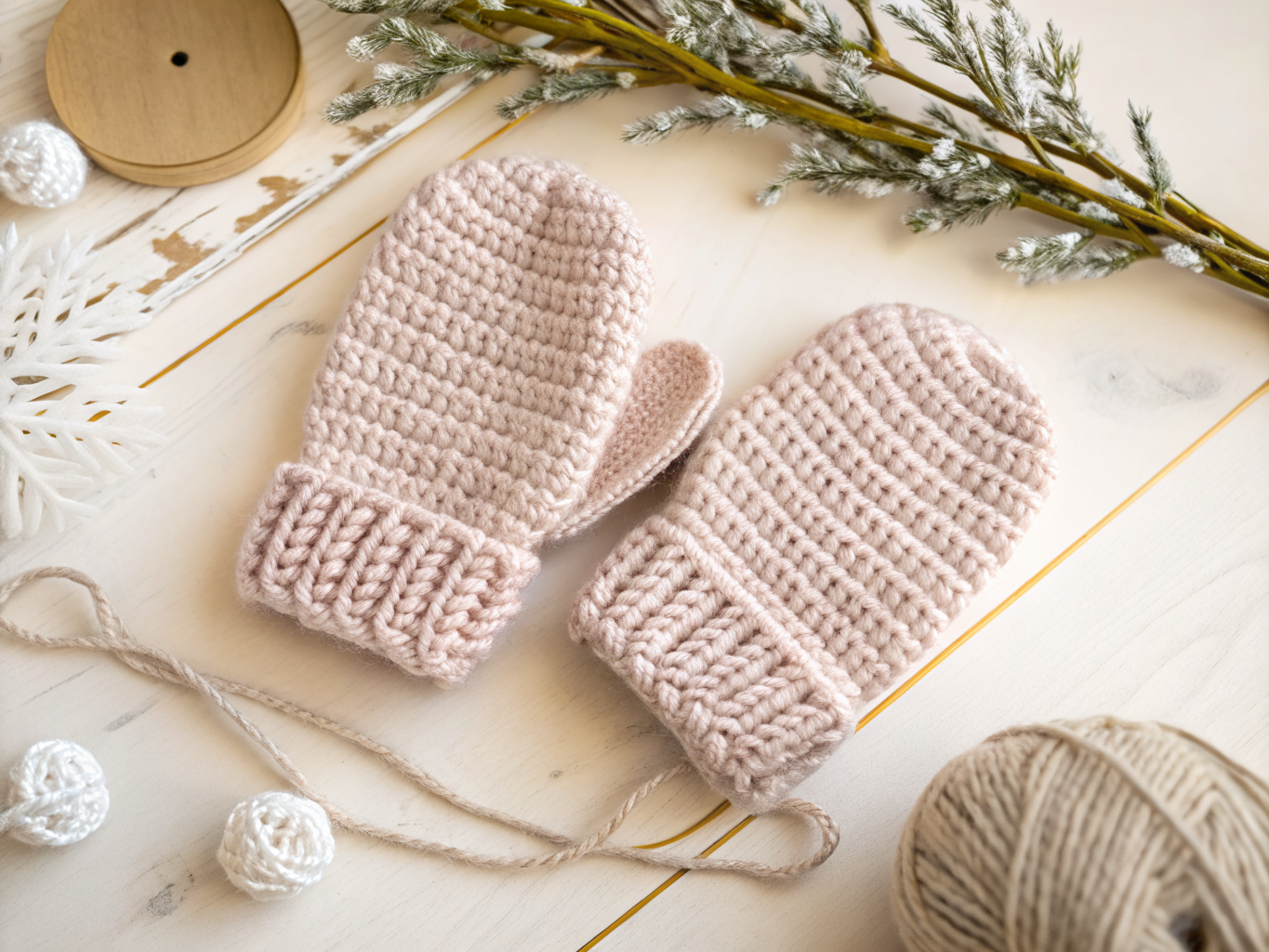 crochet baby mittens pattern