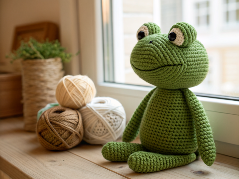 crochet frog amigurumi pattern