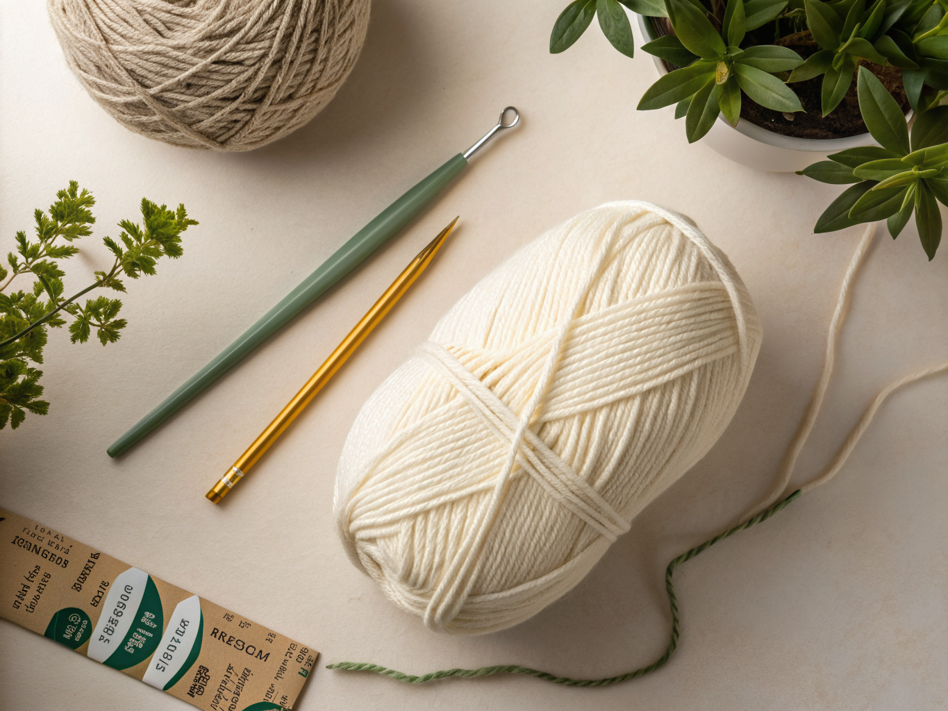 Materials and tools for crochet newborn blanket pattern