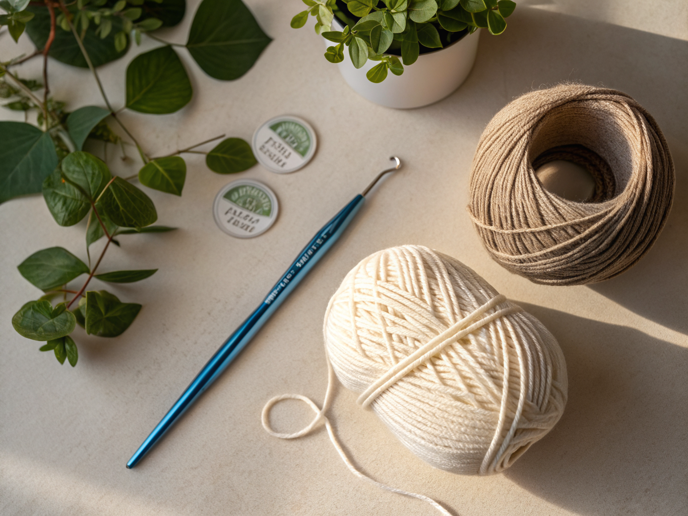 Materials and tools for no sew amigurumi patterns