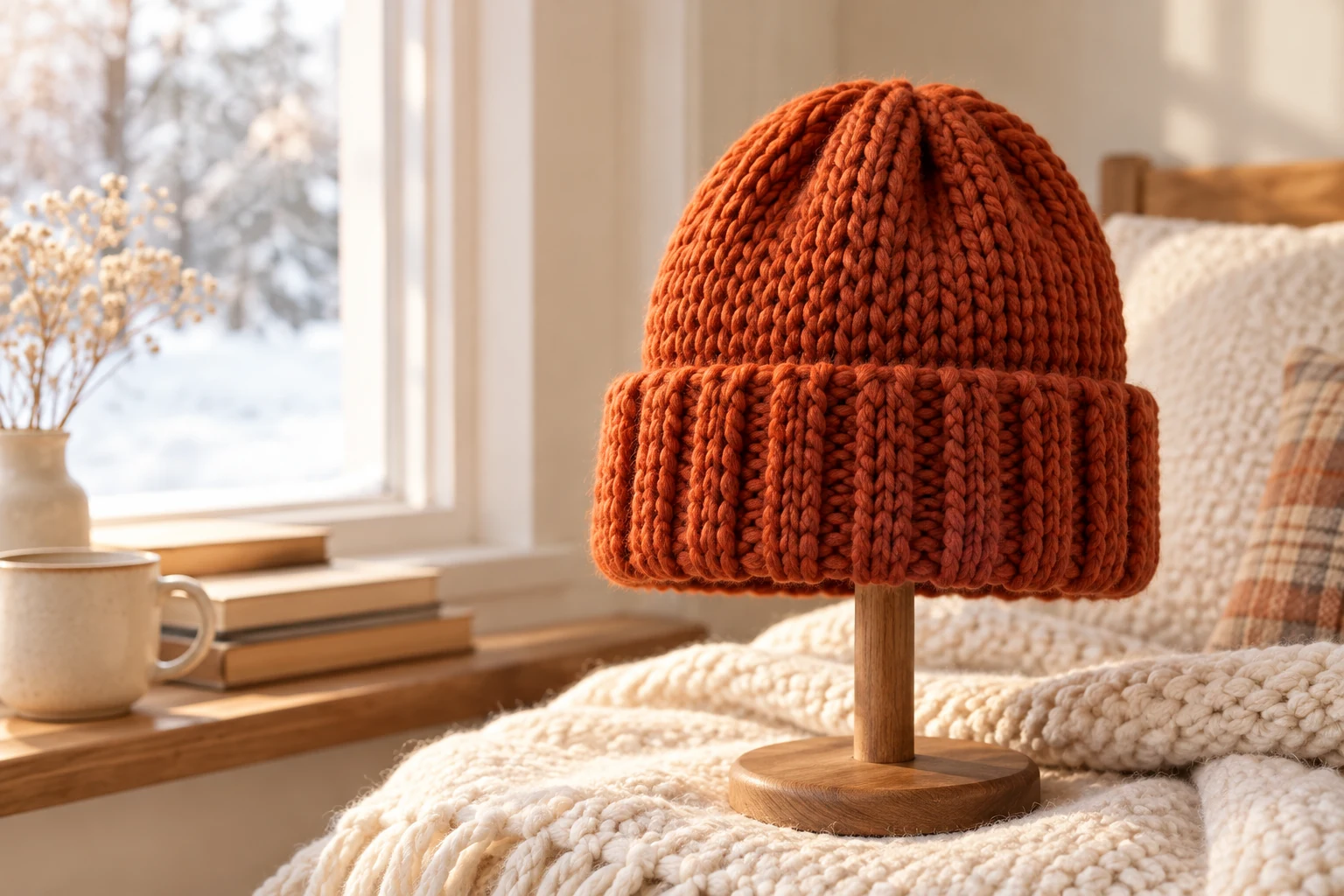 chunky knit beanie pattern