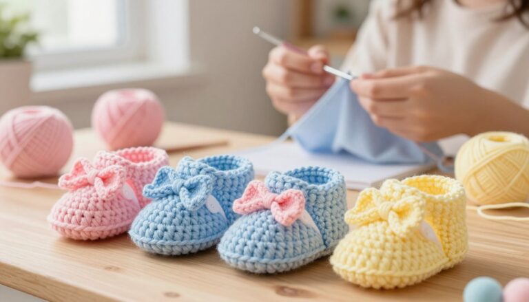 crochet baby booties pattern