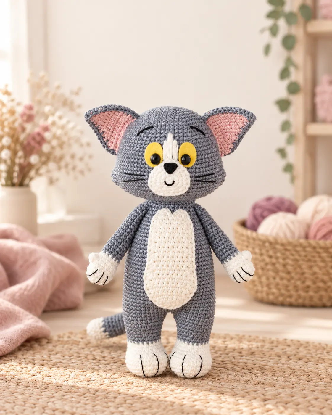 Free Crochet Cat Pattern: Make a Little Gray Cat Amigurumi