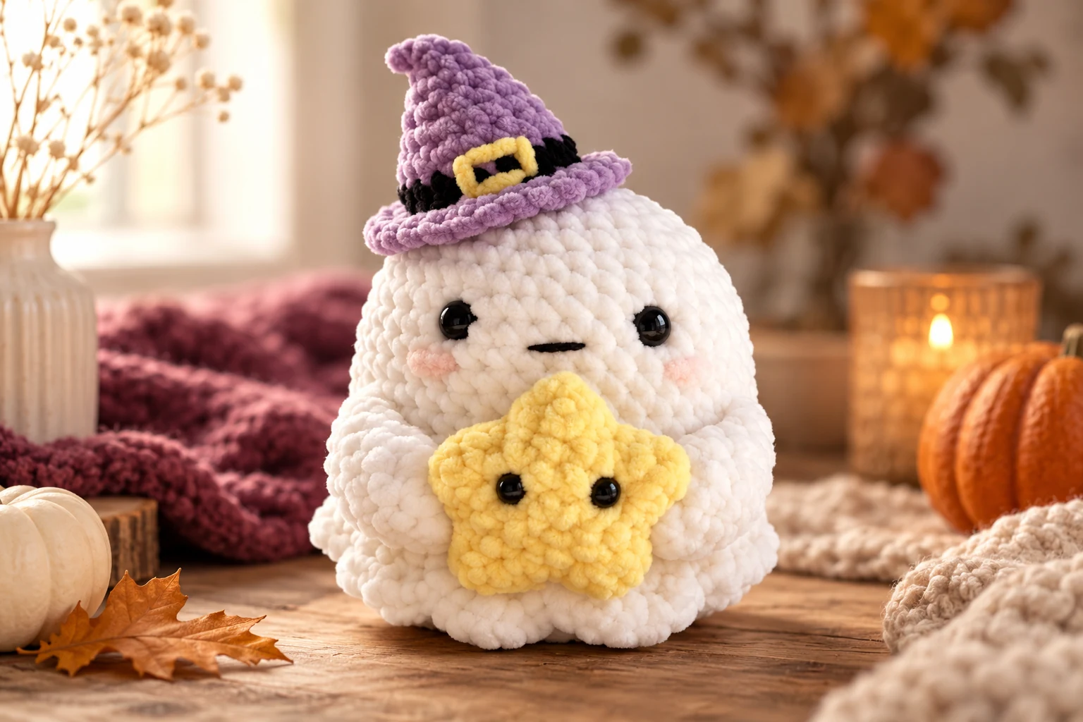 Ghost Amigurumi Crochet Pattern: Cute Witch-Hat Tutorial